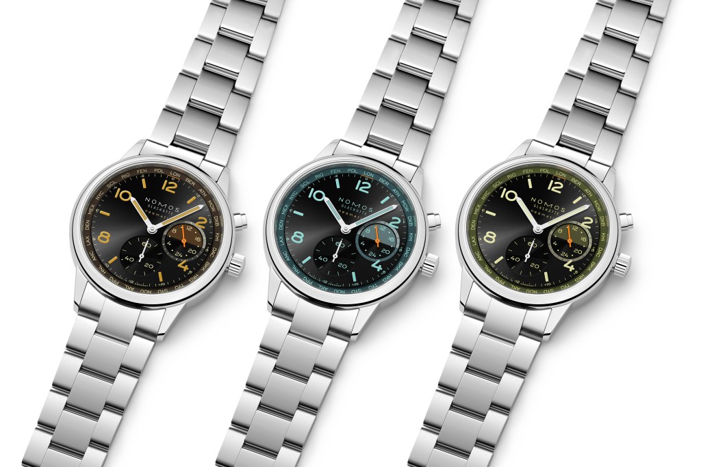 Nomos Glashütte Club Sport neomatik Worldtimer,表壳:40mm不锈钢/机芯:DUW 3202自动/限量:各175枚/售价:$36,800。 Nomos Glashütte Club Sport neomatik Worldtimer,表壳:40mm不锈钢/机芯:DUW 3202自动/限量:各175枚/售价:$36,800。