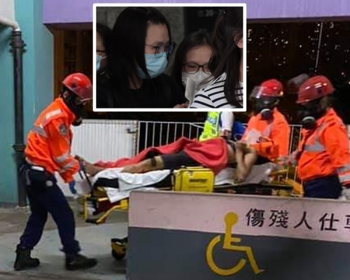 尹攜珍(小圖右)及其女兒尹雪嵐(小圖左)講述當晚情況。