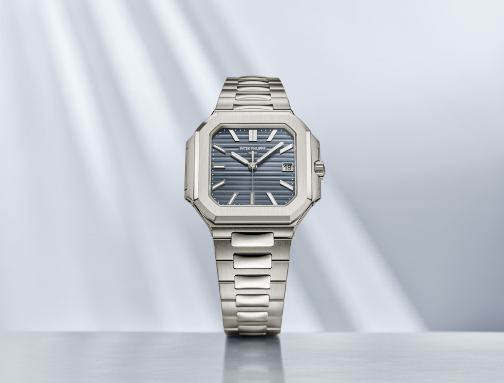 Patek Philippe Cubitus Ref. 7128/1G-001，錶殼：40mm白金 /機芯：26-330 S C自動/ 售價：$590,600 。