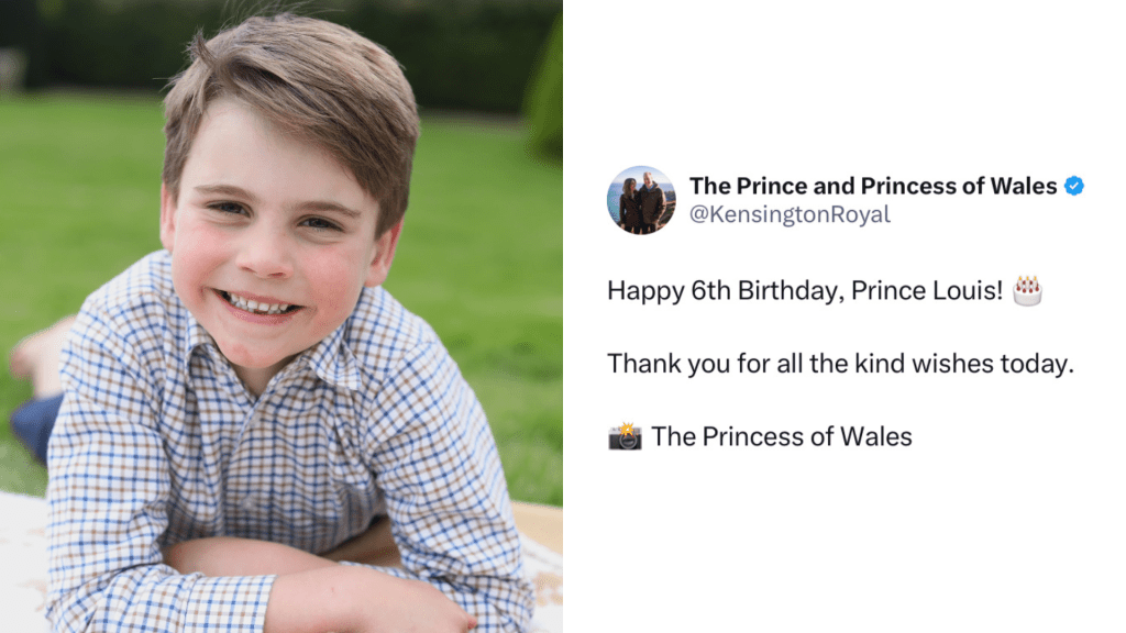 肯辛頓宮發佈凱特操刀的路易王子6歲生日照。