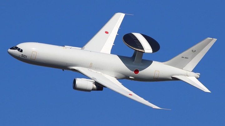 日本航空自衛隊目前配備4架E-767預警機。網上圖片