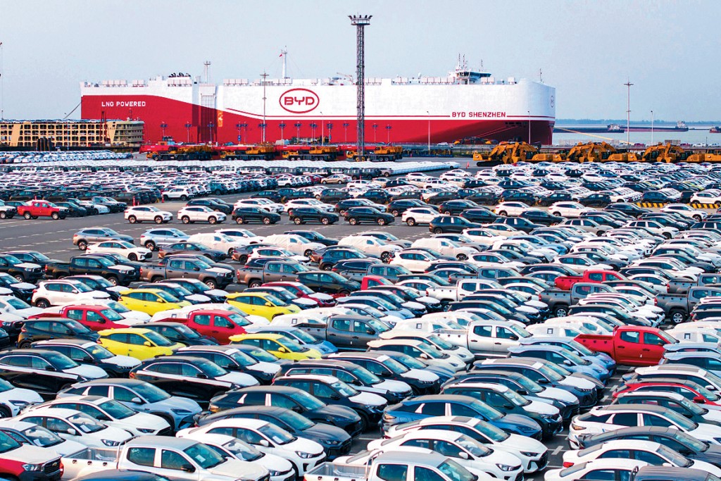 歐洲將發價格承諾指導文件。圖為出口到外地的比亞迪電動車。