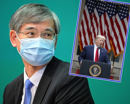 羅致光指美國計畫制裁中港時,不知其目標是否真是希望阻撓立法。(小圖為特朗普。AP)