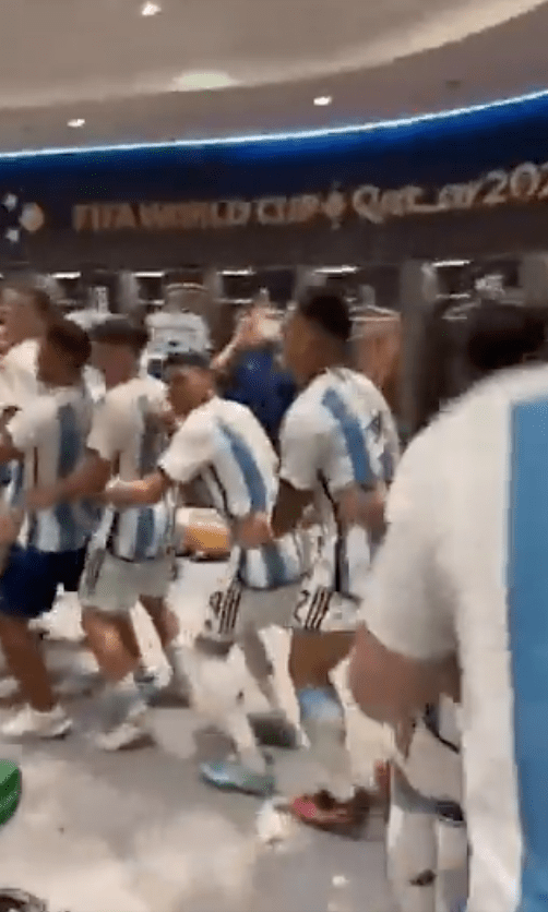 阿根廷疯狂庆祝。网上图片