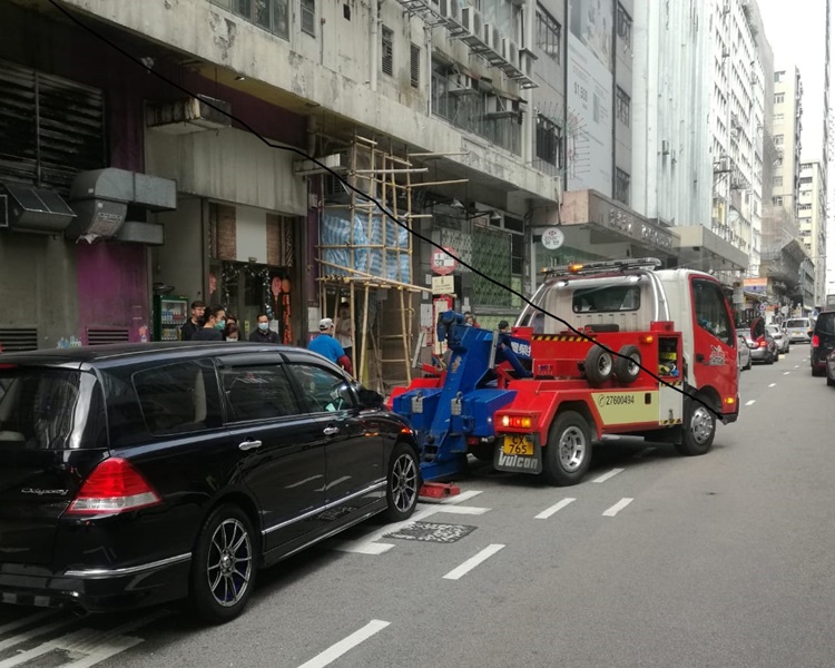深水埗警區一連六日打擊違泊。圖:警方提供