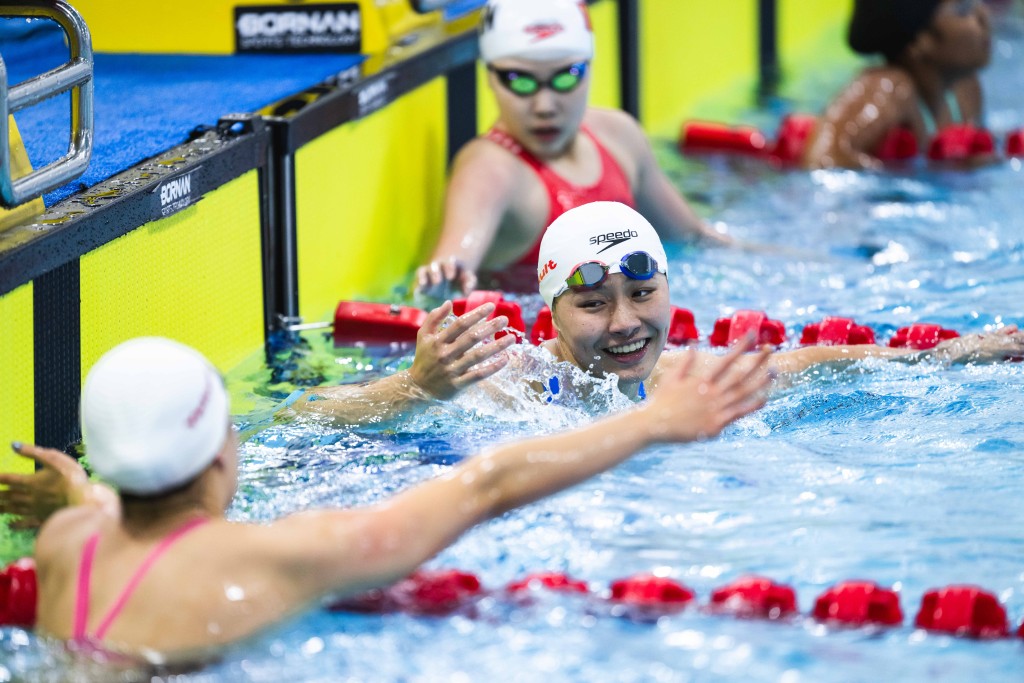 李芯瑤先在女子50米自由泳奪金。港協暨奧委會圖片