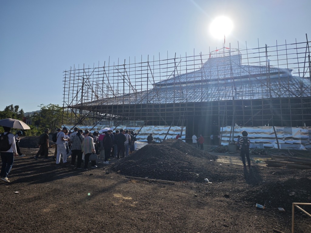 巨型「醮棚」由17位師傅花兩個月搭建而成。錦田鄉事委員fb圖片 巨型「醮棚」由17位師傅花兩個月搭建而成。錦田鄉事委員fb圖片