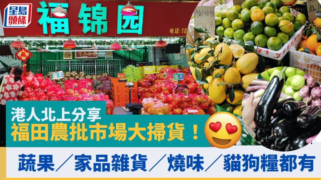 港人北上福田農批市場大掃貨！蔬果／家品雜貨／燒味／貓狗糧都有 （附地點詳情）