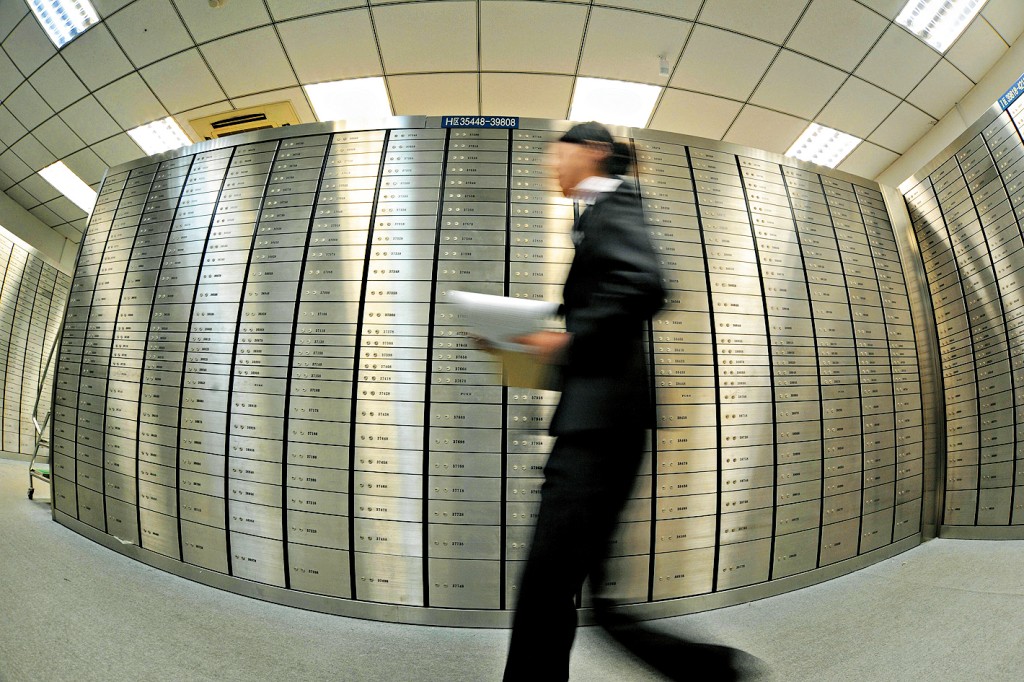 交通銀行蘇州分行內的保險箱。