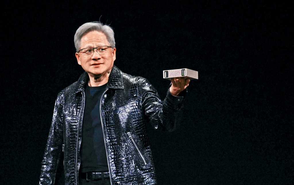 Nvidia行政總裁黃仁勳在白宮與特朗普會晤。