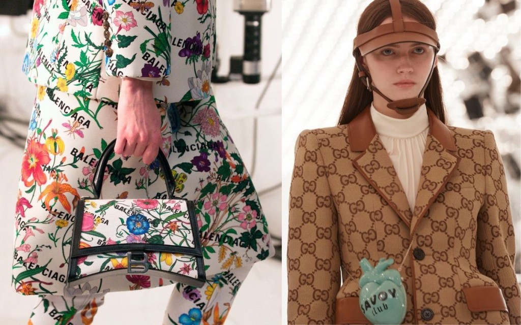 左/经典的Hourglass Bag饰上Gucci熟悉的Floral Print。