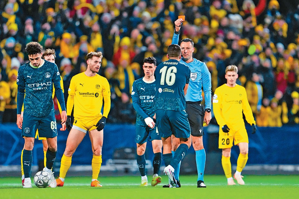 洛迪領紅牌被逐離場。