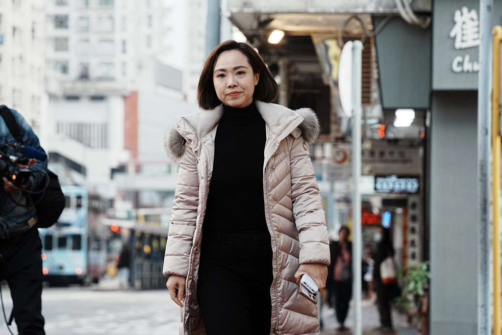 陳家珮到警署錄取口供。汪旭峰攝