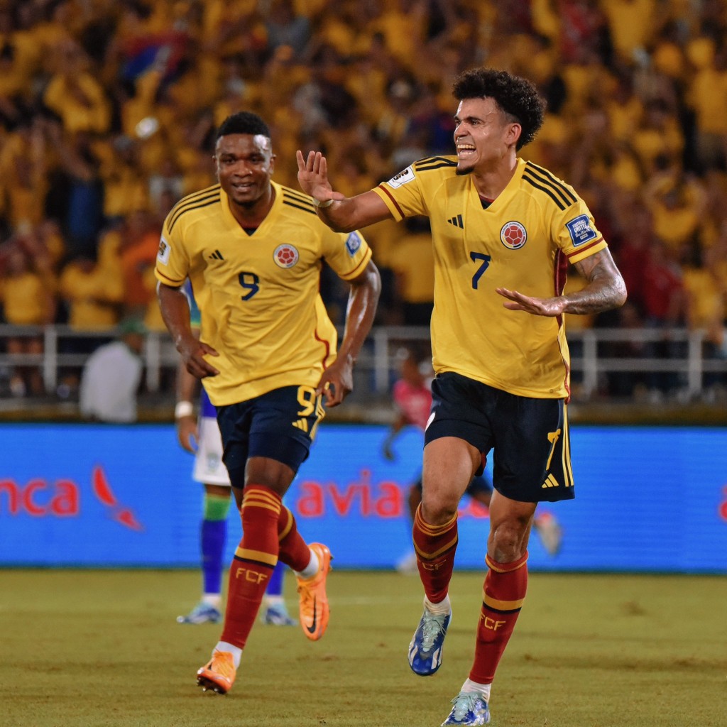  路易斯迪亚斯今仗连入两球助哥伦比亚反胜巴西。网上图片
