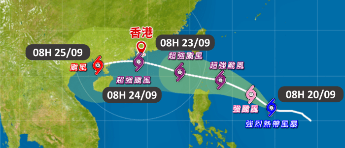 香港時間9月20日上午8時的熱帶氣旋路徑預報顯示,樺加沙會在下周初進入南海北部,並在下週中期靠近廣東沿岸。 香港時間9月20日上午8時的熱帶氣旋路徑預報顯示,樺加沙會在下周初進入南海北部,並在下週中期靠近廣東沿岸。