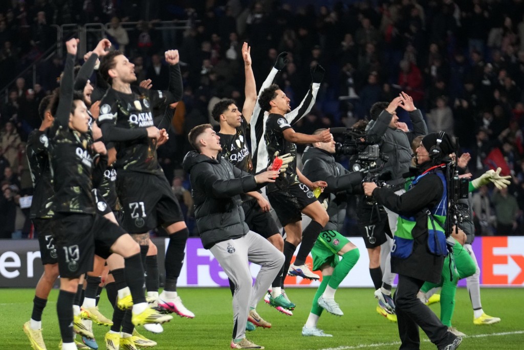 巴黎聖日耳門晉級8強機會高唱入雲。美聯社