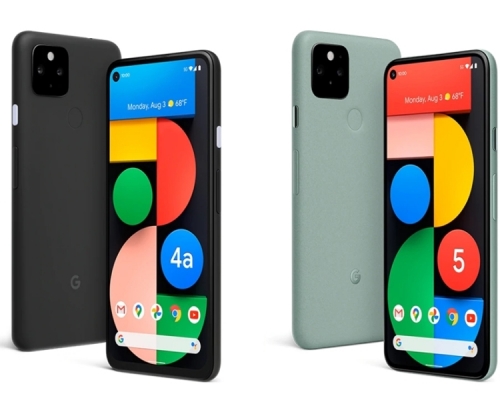  Pixel 4a （左）、 Pixel 5（右）。網圖