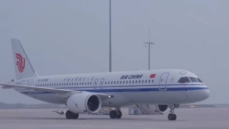 C919執飛首條國際航線，來往北京至蒙古烏蘭巴托。 人民日報