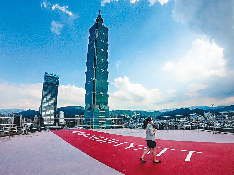 ●台北君悅停機坪首次開放予公眾參觀。