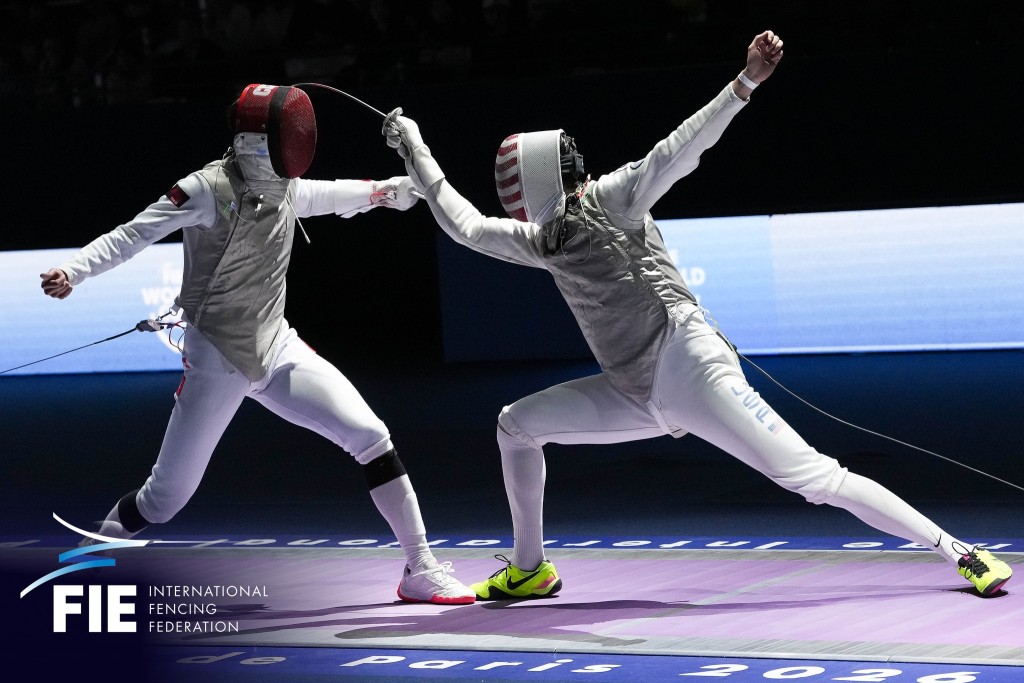 決賽蔡俊彥不敵陳海翔,以銀牌完成新年首擊。國際劍聯圖片 決賽蔡俊彥不敵陳海翔,以銀牌完成新年首擊。國際劍聯圖片