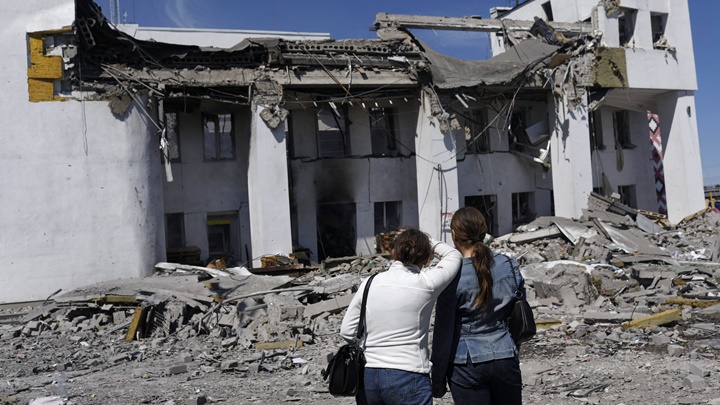 位於哈爾科夫周邊的多個城鎮被俄軍炮火及轟炸嚴重破壞。路透社圖片