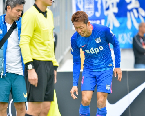 中村祐人(右)受傷，無緣參加省港盃。梁柏琛攝