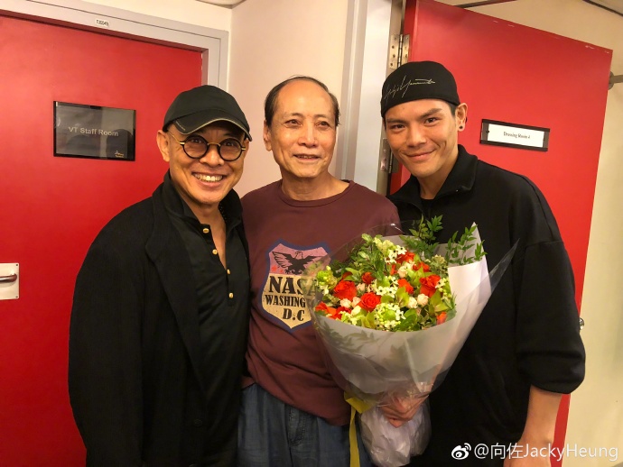 李連杰、利爸爸、向佐（微博圖片）
