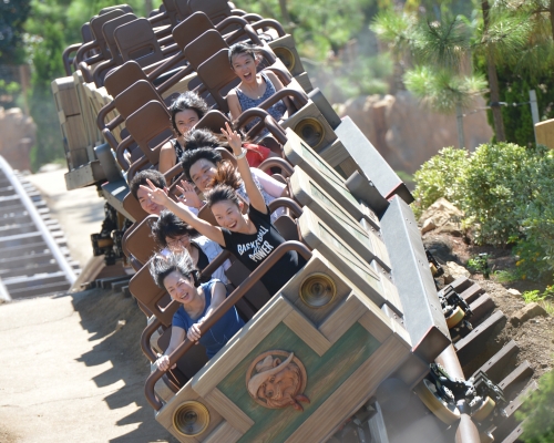 迪士尼樂園「灰熊山極速礦車」今日一度故障。資料圖片