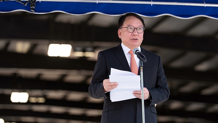 政務司司長陳國基出席警察學院結業會操。 