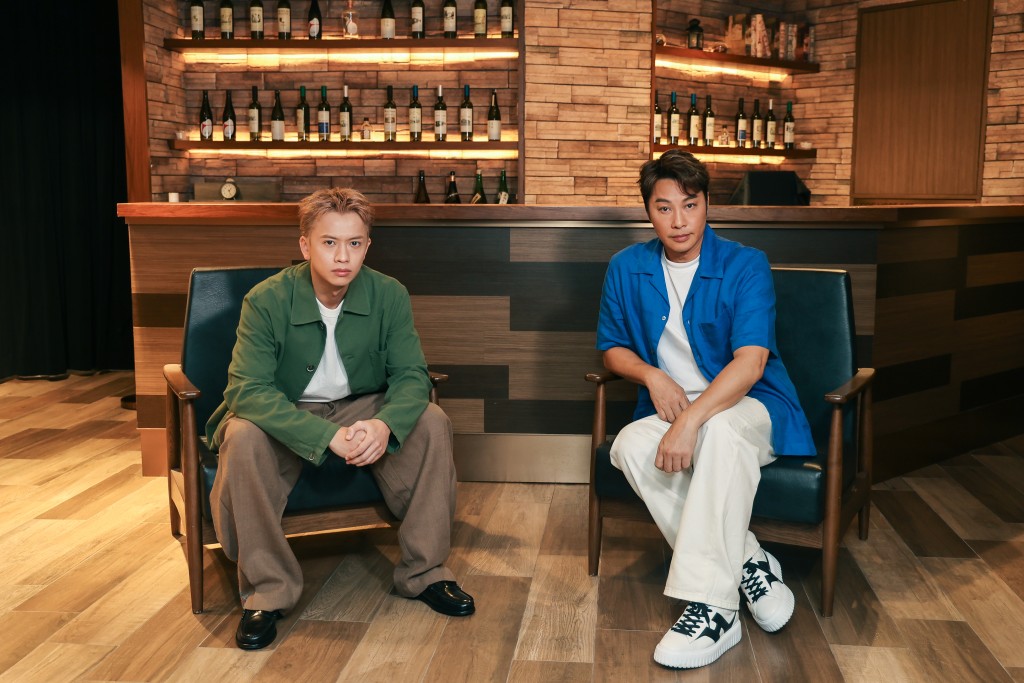 譚耀文和林家熙在新電影《拼命三郎》演父子,一同受訪。 譚耀文和林家熙在新電影《拼命三郎》演父子,一同受訪。