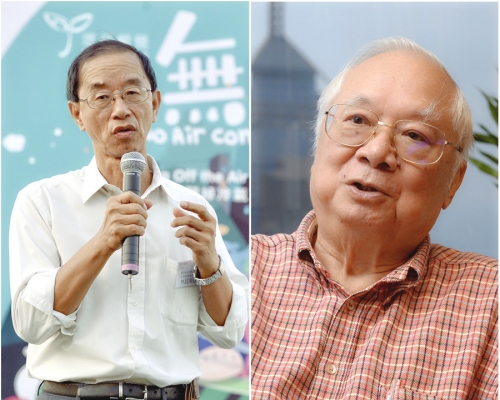 林超英反駁胡應湘（右）。資料圖片