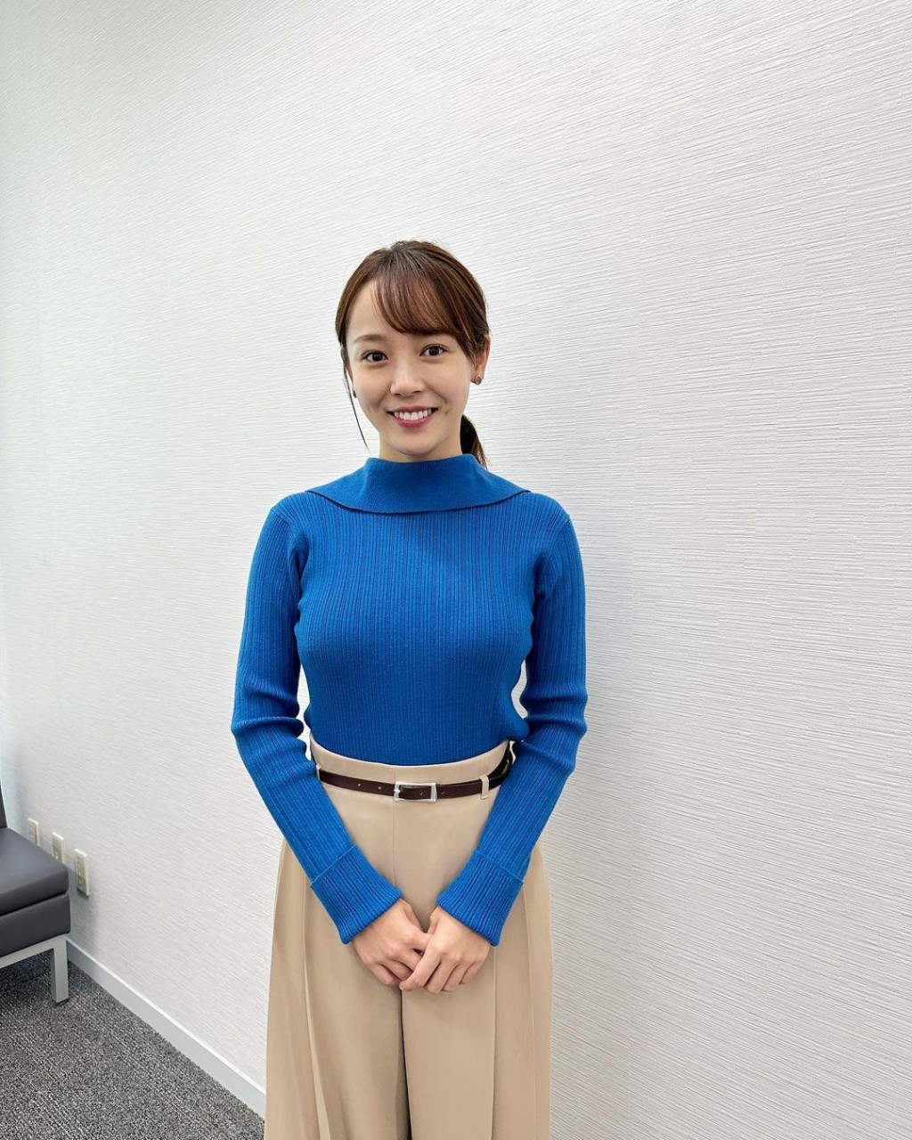 森千晴參加慶應小姐選美被星探挖掘投身電視台。IG