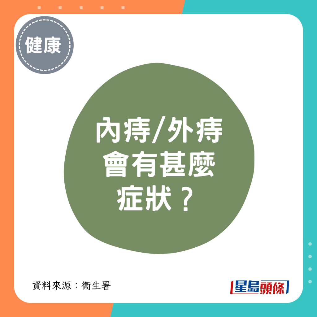 内痔/外痔会有甚么症状？