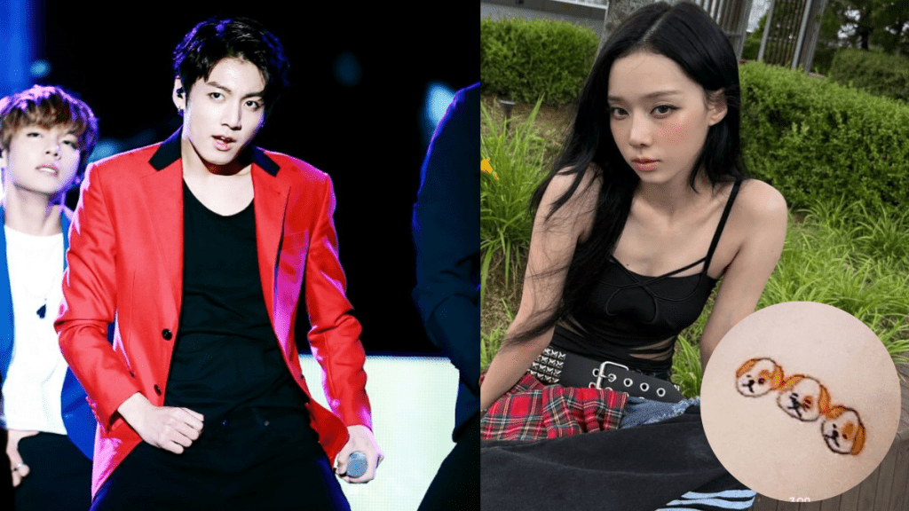 BTS成員Jungkook與aespa成員Winter傳熱戀  疑用情侶款物品及「愛的紋身」洩蜜  公司回應似默認？