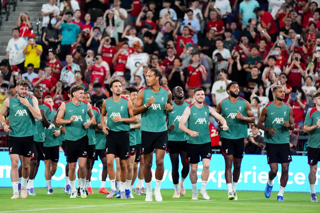 利物浦今日率先公開操練，吸引逾27,000名球迷到場觀賞。TEG Sport提供