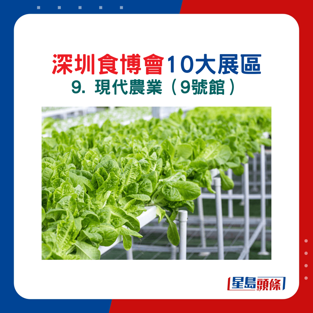 深圳食博會10大展區主題：9. 現代農業（9號館）