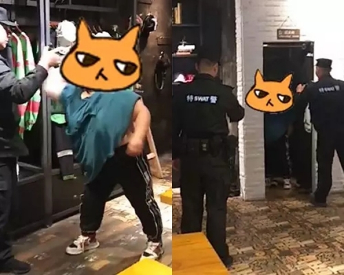 該名女子選好一件衣服後，更打算不付款就帶著新衣離開。網圖