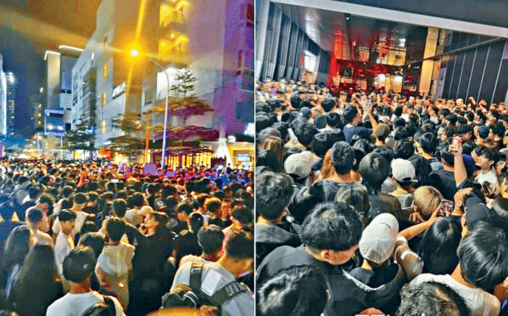 台灣網紅Mr.R在台北市信義區撒錢，引發千人瘋搶。