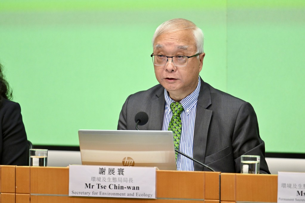 環境及生態局局長謝展寰。 環境及生態局局長謝展寰。