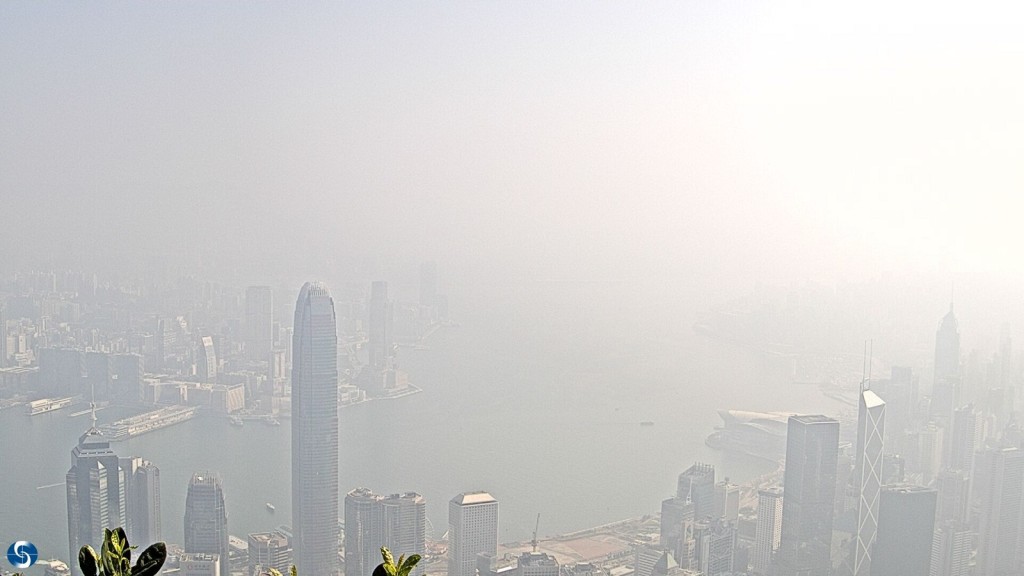 在太平山望向東面拍攝的照片。天文台