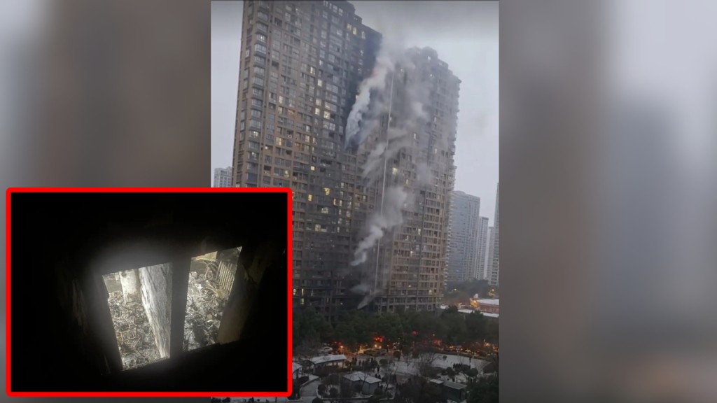 南京民宅15死大火,內部災場可見有大量電動車殘骸。紅星新聞