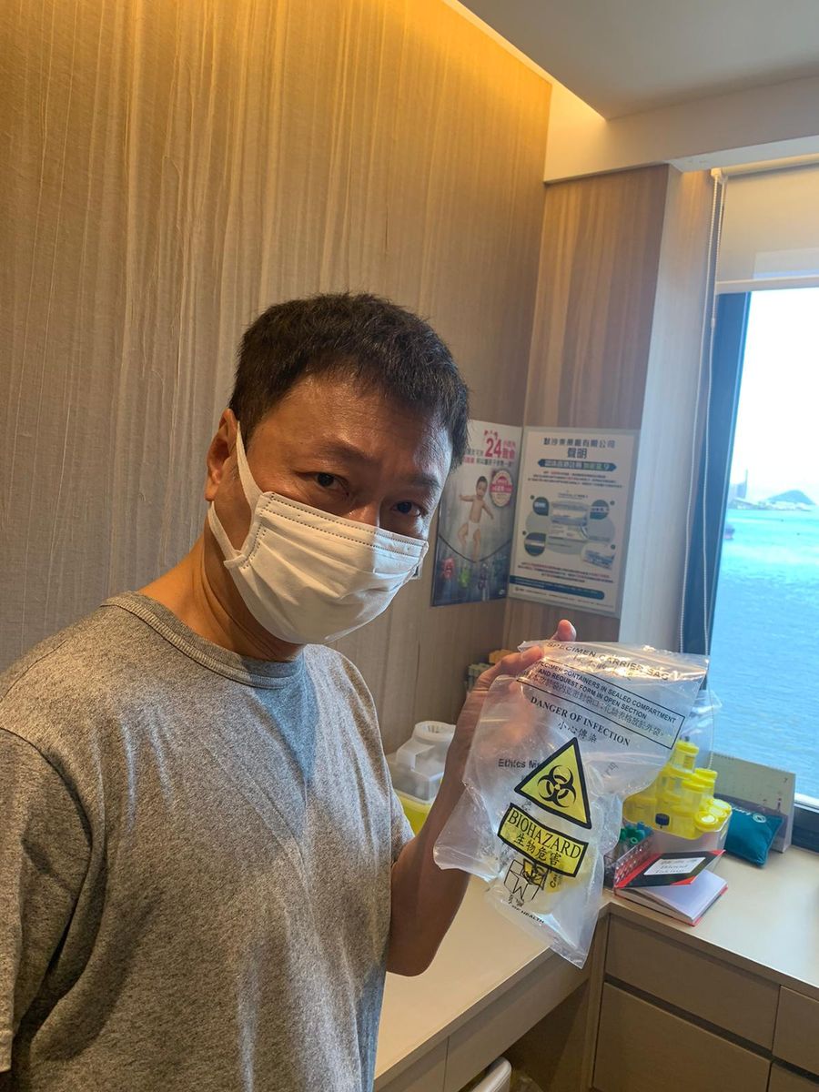 祥仔要接受病毒檢測,幸未受感染。