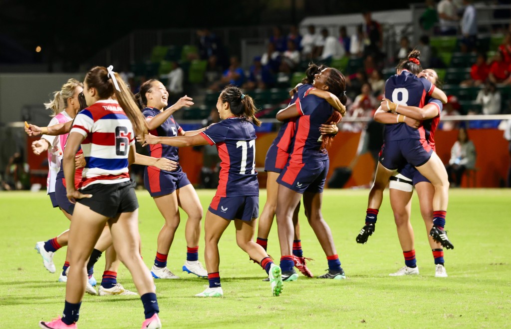 香港女子七欖隊再演7:5勝泰國。 香港女子七欖隊再演7:5勝泰國。