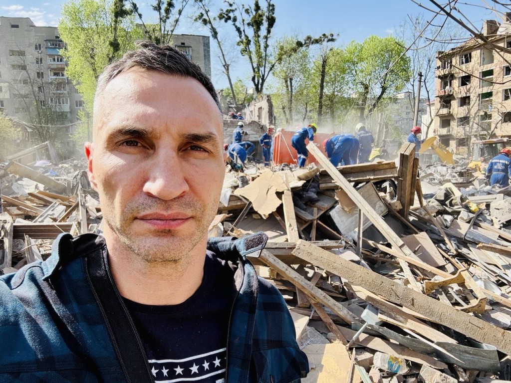 基輔市長克里契科（Vitali Klitschko）視察災情。 X@Klitschko