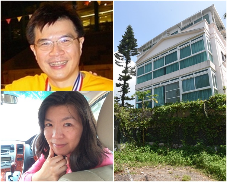 圖左為許氏夫婦;圖右為許家西貢3層村屋。資料圖片