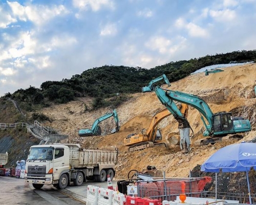 將軍澳藍田隧道工程。FACEBOOK專頁「將軍澳主場」圖片