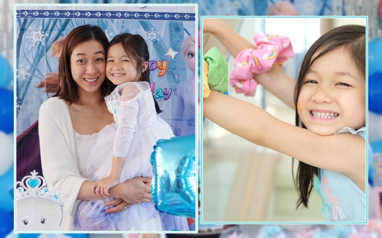 嘉欣為囡囡辦生日會。