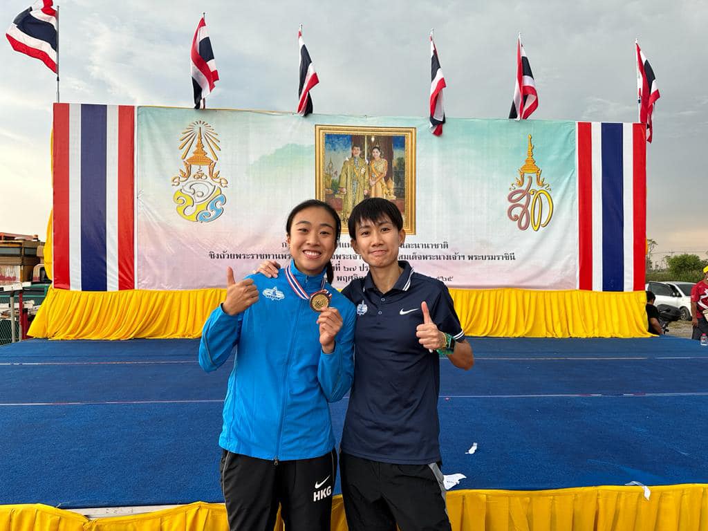 陳彥霖在泰國賽奪得金牌。 香港田徑總會圖片