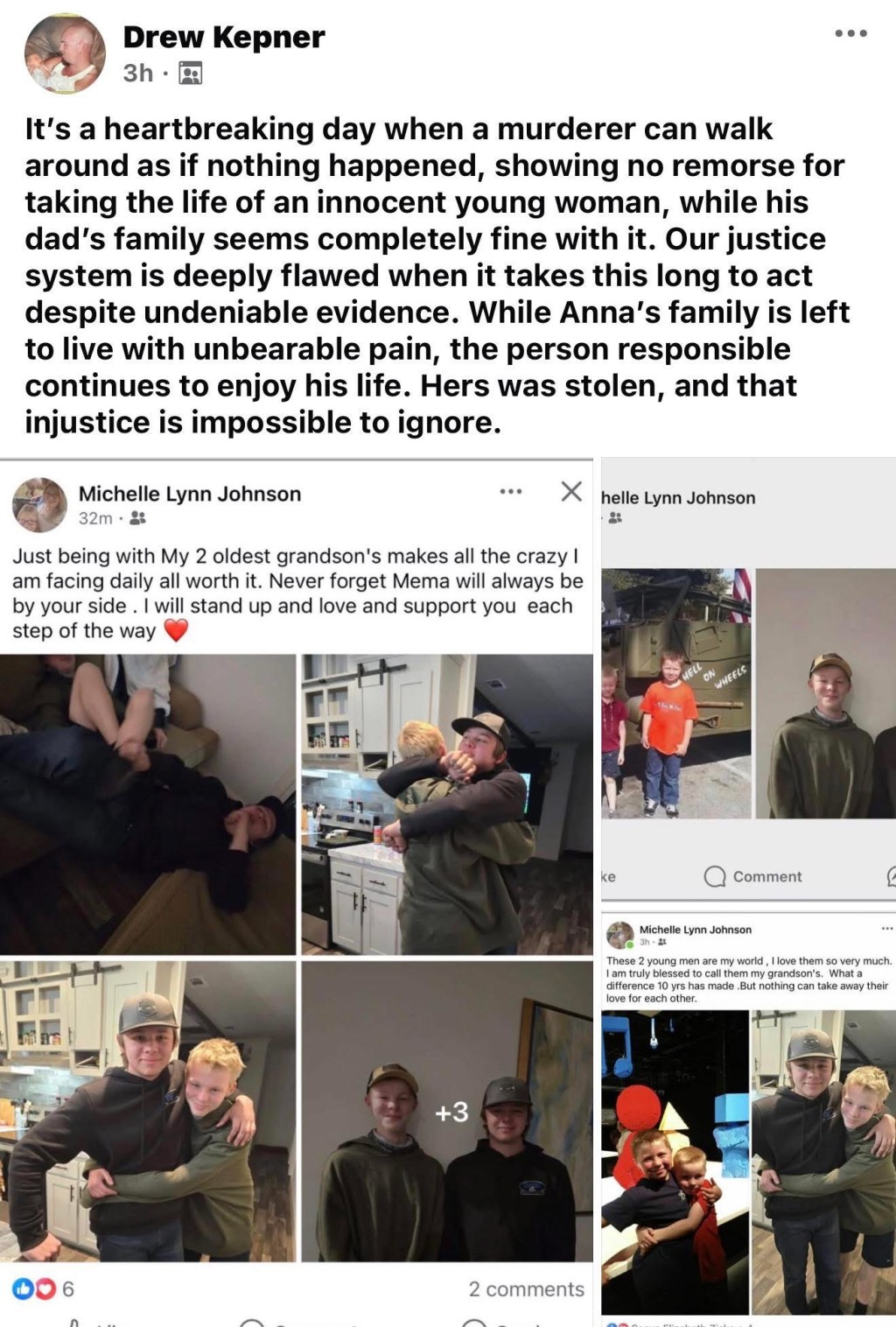 疑犯控罪严重却获准保释，死者家属极度不满发文炮轰。 