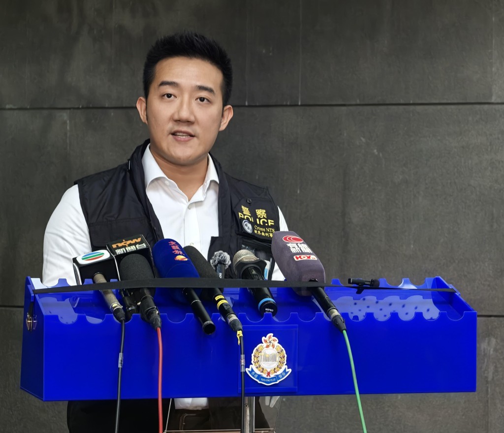 新界南總區防止罪案辦公室高級督察李金鵬。 新界南總區防止罪案辦公室高級督察李金鵬。